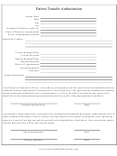 Patient Transfer Authorization Form