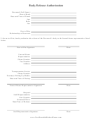 Body Release Authorization Form
