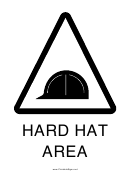 Hard Hat Area Sign Template