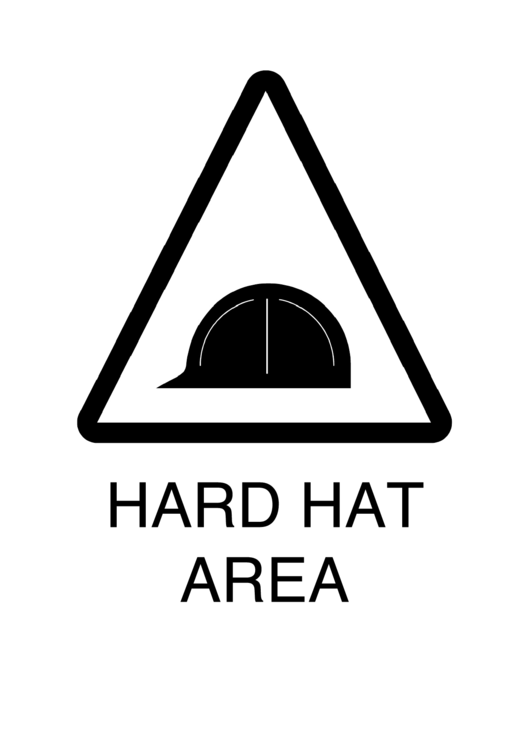 Hard Hat Area Sign Template Printable pdf