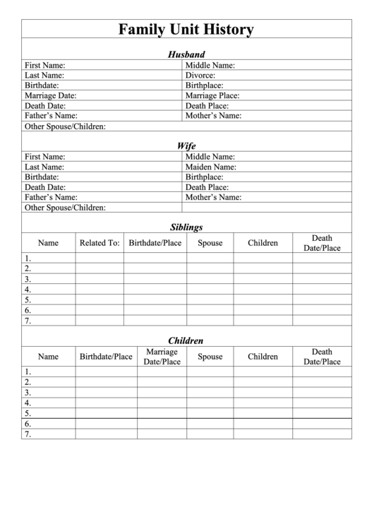 Free Genealogy Forms Printable Printable Forms Free Online