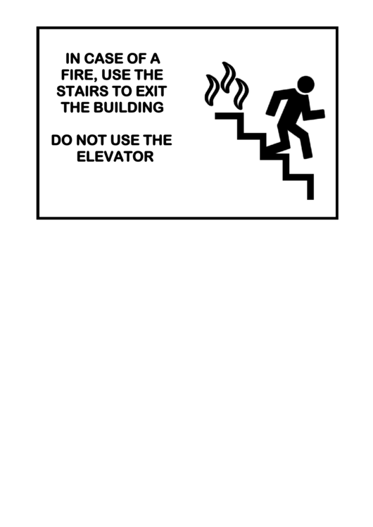 Use The Stairs Sign Template