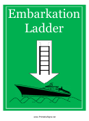 Embarkation Ladder Sign Template