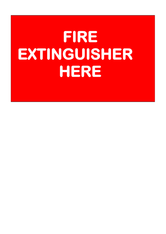 Fire Extinguisher Sign Template Printable pdf