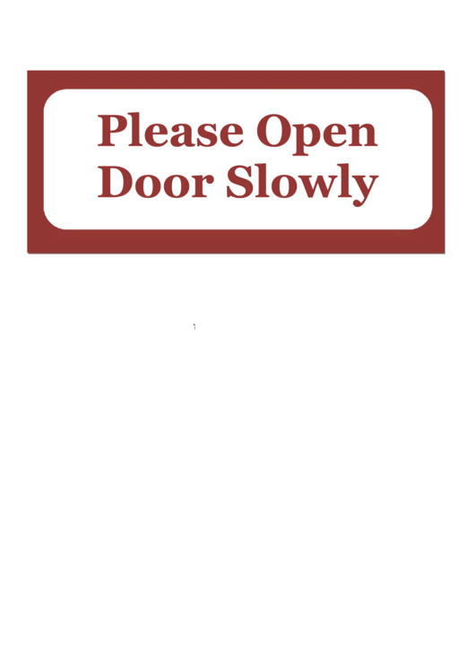 Door Sign Template