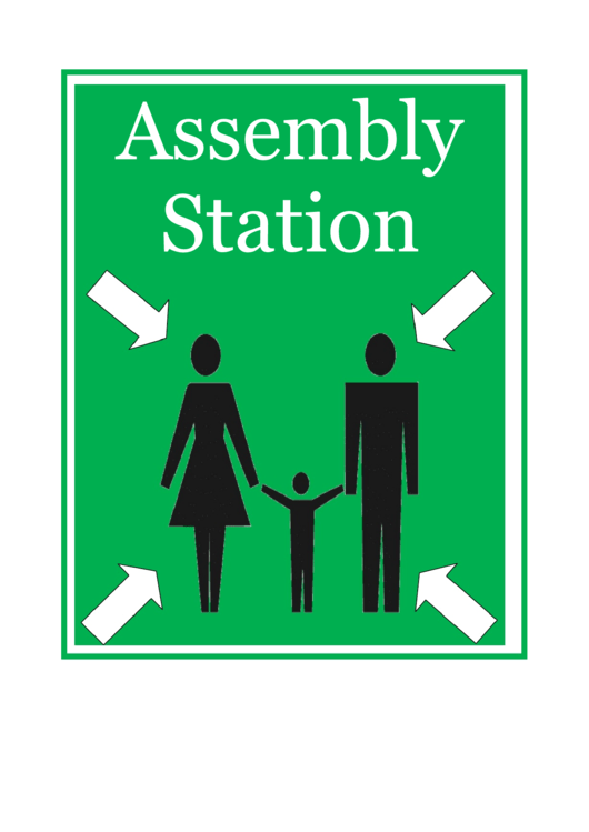 Assembly Station Sign Template Printable pdf
