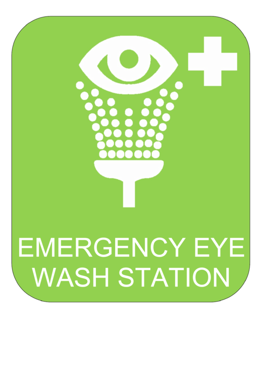 Eye Wash Station Sign Template
