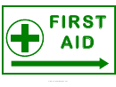 First Aid Sign Template