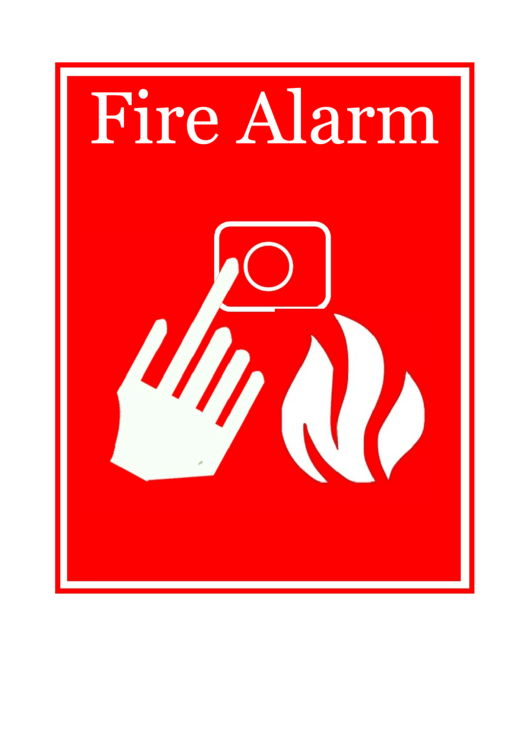 Fire Alarm Sign Template