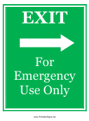Exit Sign Template