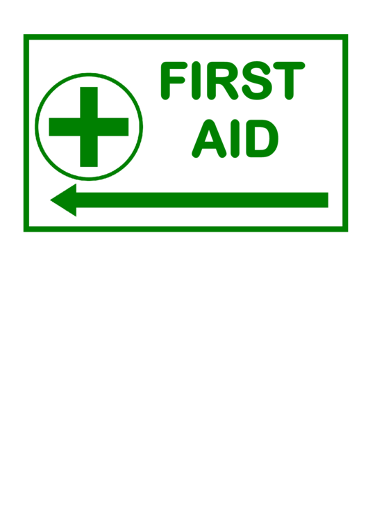 First Aid Sign Template Printable pdf