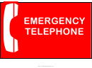 Emergency Telephone Sign Template