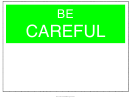 Caution Sign Template