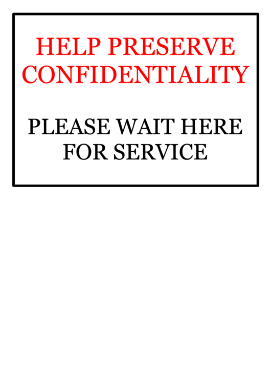 Confidentiality Sign Template Printable pdf