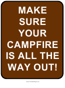 Campfire Sign Template