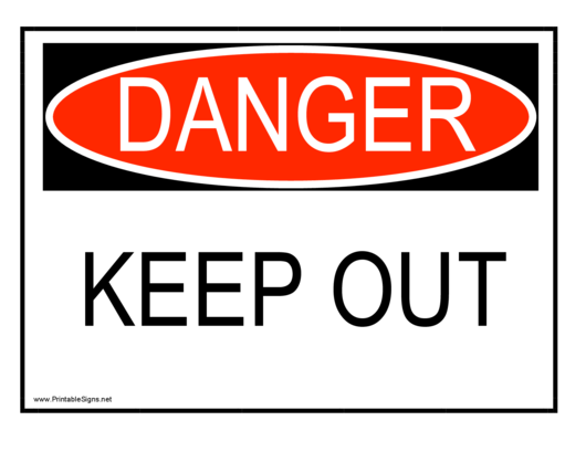 Danger Sign Template Printable pdf