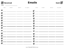 Incoming/outgoing Email Log Template