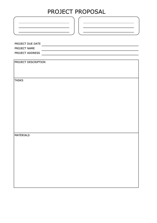 Project Proposal Template Printable pdf