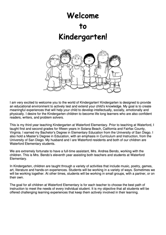 Kindergarten Class Rules Printable pdf