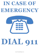 911 Sign Template