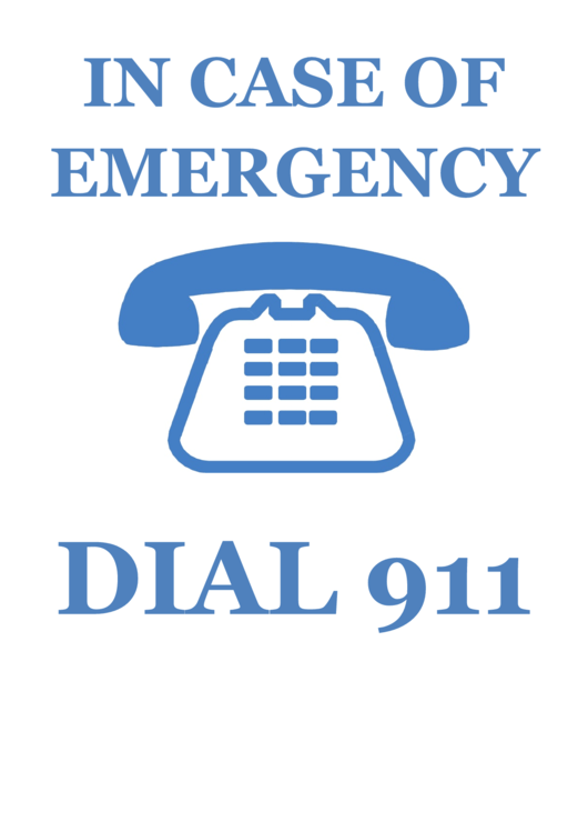 911 Sign Template Printable pdf