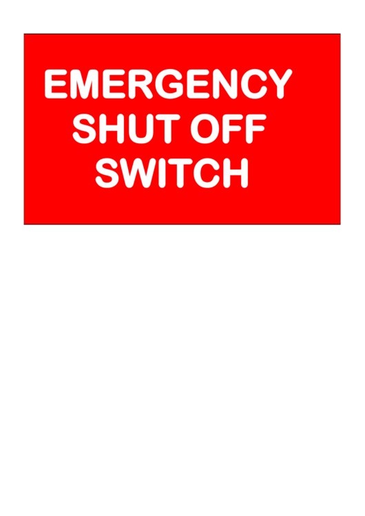 Emergency Sign Template Printable pdf