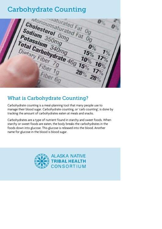 Carbohydrate Counting Printable pdf