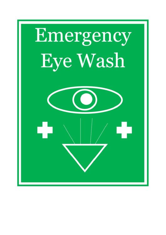 Eye Wash Sign Template Printable pdf