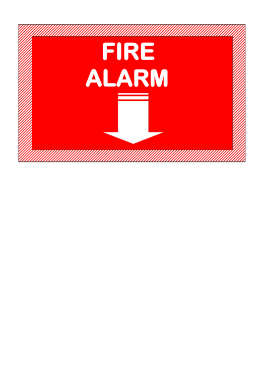 Fire Alarm Sign Template Printable pdf