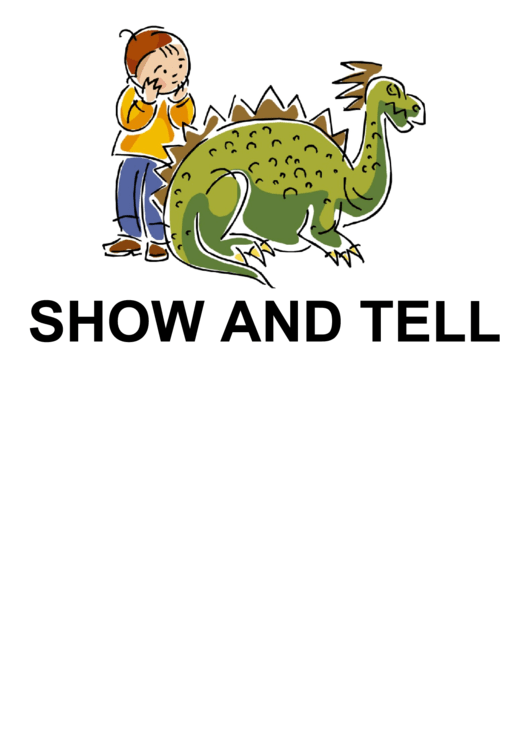 Show And Tell Sign Template Printable pdf