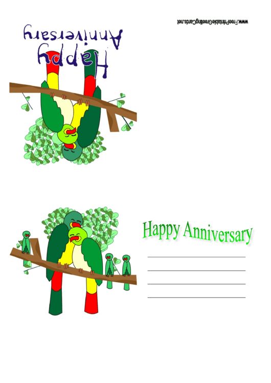 Anniversary Card Template