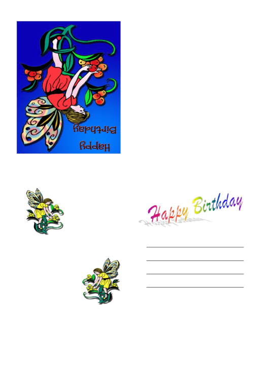 Birthday Card Template Printable pdf