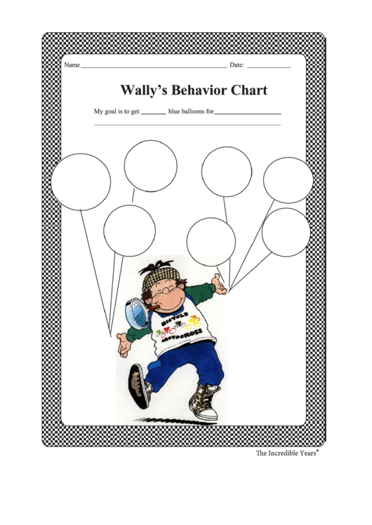 Wallys Behavior Chart Printable pdf