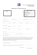 Application For Passport Renewal Form