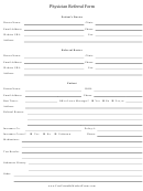 Physician Referral Form Template