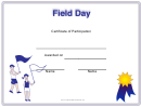 Field Day Certificate Templates