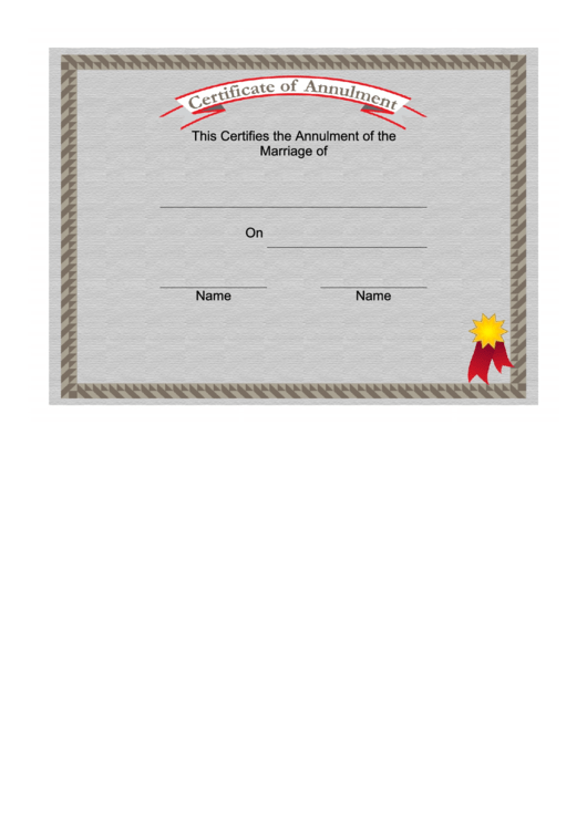 Divorce Certificate Template Printable pdf
