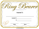 Ring Bearer Certificate Template