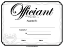 Officiant Certificate Template