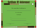Billiards Certificate Of Achievement Template