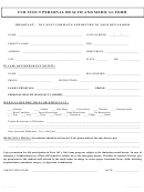 Cub Scout Personal Health And Medical Form