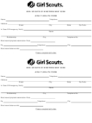 Girl Scouts Of Western New York - Adult Health Form