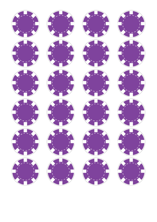Purple Poker Chip Templates Printable pdf