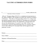 Vaccine Authorization Form