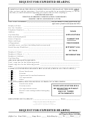 Request For Expedited Hearing Printable pdf