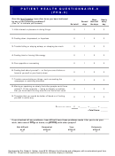 Patient Health Questionnaire-9 (phq-9) Template/form Gad-7