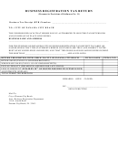 Business Registration Tax Return Form (city Of Panama City Beach)
