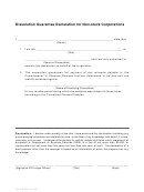 Form Au-798 - Dissolution Guarantee Declaration For Non-stock Corporations - 2008