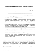 Form Au-801 - Reinstatement Guarantee Declaration For Stock Corporations - 2008