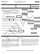 Form 41 Draft - Schedule P - Part-year Resident Trust Computation Of Tax - 2001